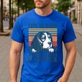 Beagle For Men Women Beagle Dog Mom Dad Beagle Men's Casual T-Shirt Royal Blue