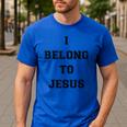 I Belong To Jesus Christian Gym Apparel Christian Dad Men's Casual T-Shirt Royal Blue