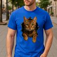 Bengal Cat Lover Animal Pet Bengal Cat Owner Mom Cat Dad Cat Men Women Kids Men's Casual T-Shirt Royal Blue