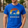 Berner Dad For Men Bernese Mountain Dog Vintage Dad Men's Casual T-Shirt Royal Blue