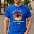 Best Buckin' Granddaddy Western Rodeo Cowboy Bucking Horse Men's Casual T-Shirt Royal Blue