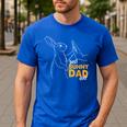 Best Bunny Dad Ever Rabbit Daddy Bunny Father Bunny Men's Casual T-Shirt Royal Blue