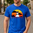 Best Bunny Dad Ever Rabbit Jumper Dad Men's Casual T-Shirt Royal Blue