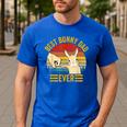 Best Bunny Dad Ever Rabbit Lover Father Pet Rabbit Men's Casual T-Shirt Royal Blue