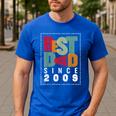 Best Dad Since 2009 Fathers Day Retro Vintage Men's Casual T-Shirt Royal Blue