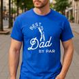 Best Dad By Par Father's Day Golf Daddy Golfing Golfer Men's Casual T-Shirt Royal Blue