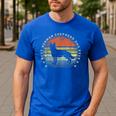 Best German Shepherd Dad Ever Daddy Dog Lover Owner Men's Casual T-Shirt Royal Blue