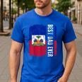 Best Haitian Dad Ever Haiti Daddy Father's Day Men's Casual T-Shirt Royal Blue