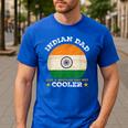 Best Indian Dad Ever Father's Day India Flag Pride Men's Casual T-Shirt Royal Blue Best Indian Dad Ever Father's Day India Flag Pride Men's Casual T-Shirt Royal Blue