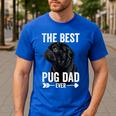 Best Pug Dad Ever Fathers Day Cute Daddy Dad Pug Men's Casual T-Shirt Royal Blue