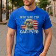 Best Shih Tzu Dad Ever Tshirt Dog Lover American Flag Men's Casual T-Shirt Royal Blue Best Shih Tzu Dad Ever Tshirt Dog Lover American Flag Men's Casual T-Shirt Royal Blue