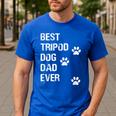 Best Tripod 3 Legged Dog Dad Novelty Dog Dad TShirt Men's Casual T-Shirt Royal Blue