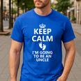 Best Uncle Art For Men Dad Pregnancy Reveal New Uncle To Be Men's Casual T-Shirt Royal Blue
