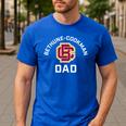 Bethune-Cookman University Wildcats Arched Dad Men's Casual T-Shirt Royal Blue