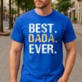 Birthday Fathers Day Christmas For Dada Dada From Granddaughter Grandson Best Dada Men's Casual T-Shirt Royal Blue
