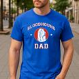 Bloodhound Dad Dog Father Men's Casual T-Shirt Royal Blue