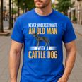 Blue Heeler Dad Australian Cattle Dog Men Men's Casual T-Shirt Royal Blue Blue Heeler Dad Australian Cattle Dog Men Men's Casual T-Shirt Royal Blue