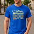 Bob Name Vintage Bob Father's Day Dad Bob Men's Casual T-Shirt Royal Blue