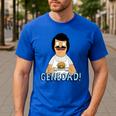 Bob's Burgers Gene Dad Portrait Men's Casual T-Shirt Royal Blue