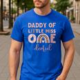 Boho Daddy Of Miss Onederful 1st Birthday Girl Cute Small Men's Casual T-Shirt Royal Blue