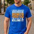 Bonus Cheer Dad Cheer Step Dad Men's Casual T-Shirt Royal Blue