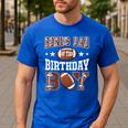 Bonus Dad Of The Birthday Boy Football Game Day Men's Casual T-Shirt Royal Blue