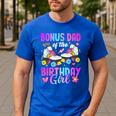 Bonus Dad Of The Birthday Girl Rolling Skate Bday Family Men's Casual T-Shirt Royal Blue