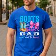 Boots Or Bows Dad Loves You Gender Reveal Party Men's Casual T-Shirt Royal Blue