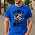 Boy Daddy Fishing Buddy Matching Fishing Bass Fishing Men's Casual T-Shirt Royal Blue