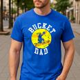 Bucket Dad Softball Dad Baseball Father's Coach Men's Casual T-Shirt Royal Blue