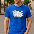 Bulldog Rolling Fatties Dog Mom Dad Owner Men's Casual T-Shirt Royal Blue Bulldog Rolling Fatties Dog Mom Dad Owner Men's Casual T-Shirt Royal Blue