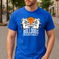 Bulldogs Basketball Shirt Basketball Mom Dad Players Tshirt Men's Casual T-Shirt Royal Blue