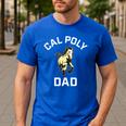 Cal Poly Mustangs Arched Dad Men's Casual T-Shirt Royal Blue