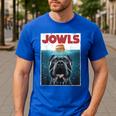 Cane Corso Jowls Top Drool Burger Dog Mom Dog Dad Men's Casual T-Shirt Royal Blue