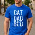 Cat Dad Bod Pet Owner Fitness Gym Men's Casual T-Shirt Royal Blue