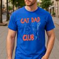 Cat Dad Club Life Is Better With Cats Father's Day Cat Dad Men's Casual T-Shirt Royal Blue