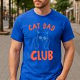 Cat Dad Club Life Is Better With Cats Retro Cat Dad Men's Casual T-Shirt Royal Blue Cat Dad Club Life Is Better With Cats Retro Cat Dad Men's Casual T-Shirt Royal Blue