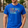 Cat Dad The Man The Myth Snack Dealer Fathers Day Men's Casual T-Shirt Royal Blue