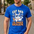 Cat Dad The Man The Myth The Snack Dealer Men's Casual T-Shirt Royal Blue