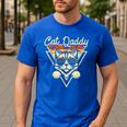 Cat Daddy Retro Sunglasses Cat Fur Dad Papa Vintage Cat Dad Men's Casual T-Shirt Royal Blue Cat Daddy Retro Sunglasses Cat Fur Dad Papa Vintage Cat Dad Men's Casual T-Shirt Royal Blue