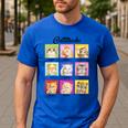 Cat Lover Cat Mom Cat Dad Crazy Cat Lady Cattitudes Men's Casual T-Shirt Royal Blue