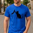 Cat Lover Cat Mom Cat Dad Men Women & Kids Cute Cat Men's Casual T-Shirt Royal Blue Cat Lover Cat Mom Cat Dad Men Women & Kids Cute Cat Men's Casual T-Shirt Royal Blue