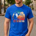 Cat Loving Daddy Fathers Day Mens None Best Cat Dad Ever Paw Fist Bump Fathers Day Tee T Shirt Small US Men's Casual T-Shirt Royal Blue