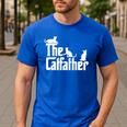 The CatFather Cat Dad T Shirt Cat Lover For Men Premium Tri-Blend Men's Casual T-Shirt Royal Blue The CatFather Cat Dad T Shirt Cat Lover For Men Premium Tri-Blend Men's Casual T-Shirt Royal Blue
