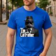 The Catfather Fathersday Best Birthday Cat Dad Men's Casual T-Shirt Royal Blue