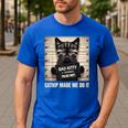 Catnip Made Me Do It Mugshot For Cat Lover Cat Mom Cat Dad Men's Casual T-Shirt Royal Blue