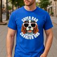 Cavalier King Charles Spaniel Dad Father’s Day Men's Casual T-Shirt Royal Blue