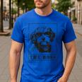 The Cavapoo Boss Mom Dad Dog Lover Men's Casual T-Shirt Royal Blue