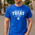 Certified Treat Dealer Dog Mom Dog Dad Men's Casual T-Shirt Royal Blue