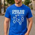 Cheer Dad Cheerleader Playbook Men's Casual T-Shirt Royal Blue